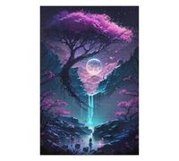 Puzzles pour Adolescents 75x50cm/1000pcs Japan Cherry Blossom Night Puzzle, Jouet, Décoration Murale, Difficile, Cadeau De Noël Ou d'anniversaire 75x50cm/1000pcs