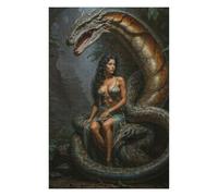 Puzzles pour Adolescents 75x50cm/1000pcs Lilith and Giant Snake Puzzles Jeux Relaxants Assemblage De Motifs Difficile Et Stimulant 75x50cm/1000pcs