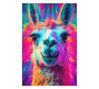 Puzzles pour Adolescents 75x50cm/1000pcs Llama Black Light UV Glow Puzzles pour Adultes Jeux De Famille Améliore La Mémoire Cadeaux Uniques pour Anniversaire Et Noël 75x50cm/1000pcs