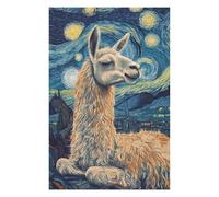 Puzzles pour Adolescents 75x50cm/1000pcs Llama Starry Night Puzzles pour Adultes Jeux Relaxants Décoration Murale Jeu Stimulant Cadeaux 75x50cm/1000pcs