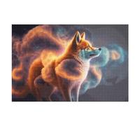 Puzzles pour Adolescents 75x50cm/1000pcs Magical Fox in Cosmic Clouds Puzzles pour Adultes : Analyse Et Logique du Jeu, Interaction Parent-Enfant 75x50cm/1000pcs
