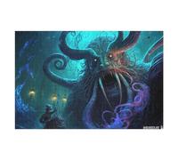 Puzzles pour Adolescents 75x50cm/1000pcs Monster in The Deep A Fantasy Encounter Puzzles pour Adultes : Analyse Et Logique du Jeu, Interaction Parent-Enfant 75x50cm/1000pcs