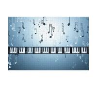 Puzzles pour Adolescents 75x50cm/1000pcs Music Notes Piano Keyboard Art Puzzles pour Adultes À Monter Soi-même - Jeu De Puzzle Difficile - Cadeau Unique pour Un Anniversaire Ou Noël 75x50cm/1000pcs