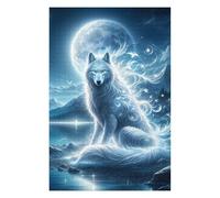 Puzzles pour Adolescents 75x50cm/1000pcs Mystical Wolf Puzzles pour Adultes, Jouets À Monter Soi-même, Décoration Murale, Cadeaux d'anniversaire Et De Noël Uniques 75x50cm/1000pcs