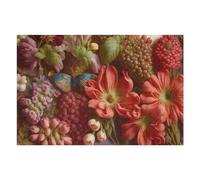 Puzzles pour Adolescents 75x50cm/1000pcs Nature's Palette A Vibrant Floral Arrangement Puzzles pour Adultes, Jeux Familiaux Amusants Et Humoristiques, pour Les Joueurs 75x50cm/1000pcs