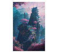 Puzzles pour Adolescents 75x50cm/1000pcs Neon Sakura Cityscape Puzzles pour Adultes, Jouets À Monter Soi-même, Une Œuvre d'art, Difficile Et Stimulant 75x50cm/1000pcs