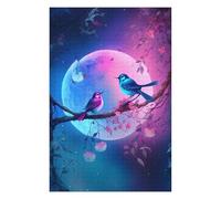 Puzzles pour Adolescents 75x50cm/1000pcs Night Sky Birds Romance Casse-tête pour Adolescents - Jeu Difficile - Stimule Le Cerveau 75x50cm/1000pcs