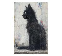 Puzzles pour Adolescents 75x50cm/1000pcs Noir Feline Grace Puzzle Adulte, Jouet, Décoration Murale, Motif À Assembler, Cadeaux d'anniversaire Et Cadeaux Uniques 75x50cm/1000pcs