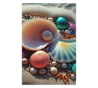 Puzzles pour Adolescents 75x50cm/1000pcs Oceanic Treasures Shells and Pearls Puzzles pour Adultes Jeu De Réflexion Course De Vitesse Jeu Stimulant Cadeaux 75x50cm/1000pcs