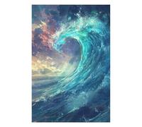 Puzzles pour Adolescents 75x50cm/1000pcs Oceans Fury Puzzle pour Adultes, Jouets À Monter Soi-même, Défi Difficile, Cadeaux pour Les Amis Et La Famille 75x50cm/1000pcs