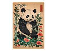 Puzzles pour Adolescents 75x50cm/1000pcs Panda Bamboo Japanese Puzzles pour Adultes, Décoration Murale Amusante Et Humoristique, pour Stimuler Le Cerveau 75x50cm/1000pcs