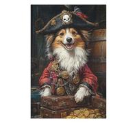Puzzles pour Adolescents 75x50cm/1000pcs Pirate Dog Treasure Chest-101 Puzzles pour Adultes, Décoration Murale, mais Aussi Activités Amusantes Et Humoristiques À Faire À La Maison 75x50cm/1000pcs
