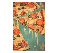 Puzzles pour Adolescents 75x50cm/1000pcs Pizza Vintage Puzzles pour Adolescents - Jeu Manuel - Décoration Intérieure pour Les Amateurs De Jeux Vidéo 75x50cm/1000pcs