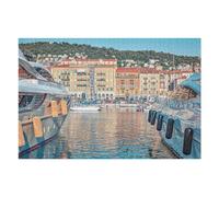 Puzzles pour Adolescents 75x50cm/1000pcs Port De Nice Puzzles pour Adultes, Décoration Murale, Course De Vitesse Manuelle, Idéal comme Cadeau pour Toute La Famille 75x50cm/1000pcs