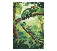 Puzzles pour Adolescents 75x50cm/1000pcs Puzzle Chameleons in The Jungle Puzzle, Jouet, Décoration Murale, Art Mural, Cadeau d'anniversaire Unique 75x50cm/1000pcs