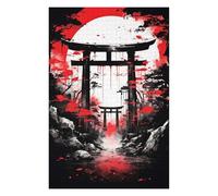 Puzzles pour Adolescents 75x50cm/1000pcs Puzzle Mystical Japanese Gate Puzzle, Jouet, Décoration Murale, Art Mural, Cadeau d'anniversaire Unique 75x50cm/1000pcs