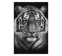 Puzzles pour Adolescents 75x50cm/1000pcs Puzzle Tiger Face Black and White Puzzle, Jouet, Décoration Murale, Art Mural, Cadeau d'anniversaire Unique 75x50cm/1000pcs