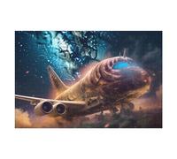 Puzzles pour Adolescents 75x50cm/1000pcs Puzzles Alien Spaceship in Cosmic Clouds Jeux Amusants De Puzzle : Analyse Et Logique pour Anniversaire, Noël 75x50cm/1000pcs