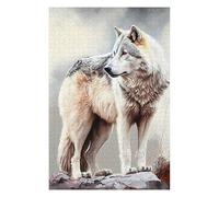Puzzles pour Adolescents 75x50cm/1000pcs Puzzles Arctic Gray Wolf Jeux Amusants De Puzzle Décoration Murale Cadeaux Et Anniversaires Uniques 75x50cm/1000pcs