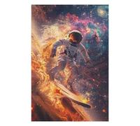Puzzles pour Adolescents 75x50cm/1000pcs Puzzles Astronaut Space Surfing Puzzle pour Adultes Jeu De Réflexion Cadeau d'anniversaire Cadeaux Anti-Stress 75x50cm/1000pcs