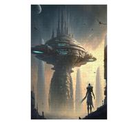 Puzzles pour Adolescents 75x50cm/1000pcs Puzzles City of The Future A Sci-FI Vision Jeux Amusants De Puzzle Décoration Murale Cadeaux Et Anniversaires Uniques 75x50cm/1000pcs