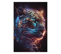 Puzzles pour Adolescents 75x50cm/1000pcs Puzzles Electric Leopard Portrait Puzzle pour Adultes, Jouet, Décoration Murale, pour Le Plaisir en Famille, Offrez-Lui Un Cadeau 75x50cm/1000pcs