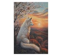 Puzzles pour Adolescents 75x50cm/1000pcs Puzzles Fox Sunset Magical Puzzle pour Adultes Jeux Relaxants Décoration Parfaite Cadeaux Anti-Stress 75x50cm/1000pcs