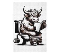 Puzzles pour Adolescents 75x50cm/1000pcs Puzzles Funny Toilet Cow Jeux Amusants De Puzzle Décoration Murale Cadeaux Et Anniversaires Uniques 75x50cm/1000pcs