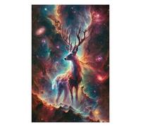 Puzzles pour Adolescents 75x50cm/1000pcs Puzzles Galactic Guardian Deer Puzzle pour Adultes Jeu De Réflexion Cadeau d'anniversaire Cadeaux Anti-Stress 75x50cm/1000pcs