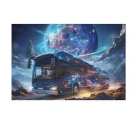 Puzzles pour Adolescents 75x50cm/1000pcs Puzzles Galactic Journey Futuristic Bus in Space Jeux Amusants De Puzzle : Analyse Et Logique pour Anniversaire, Noël 75x50cm/1000pcs