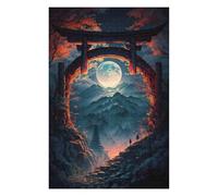 Puzzles pour Adolescents 75x50cm/1000pcs Puzzles Moonlight and Orange Gate Puzzle pour Adultes Jeu De Réflexion Cadeau d'anniversaire Cadeaux Anti-Stress 75x50cm/1000pcs
