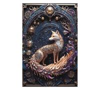 Puzzles pour Adolescents 75x50cm/1000pcs Puzzles Mythical Red Fox Art Deco Puzzle pour Adultes Jeu De Réflexion Cadeau d'anniversaire Cadeaux Anti-Stress 75x50cm/1000pcs