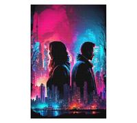 Puzzles pour Adolescents 75x50cm/1000pcs Puzzles Neon Nightscape Romance Puzzle pour Adultes Jeu De Réflexion Cadeau d'anniversaire Cadeaux Anti-Stress 75x50cm/1000pcs