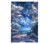 Puzzles pour Adolescents 75x50cm/1000pcs Puzzles pour Adultes Cherry Blossom Night Drive Jeux De Bricolage Découpe De Précision Cadeaux Anti-Stress 75x50cm/1000pcs
