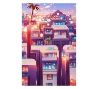 Puzzles pour Adolescents 75x50cm/1000pcs Puzzles pour Adultes Cityscape at Sunset Jeux Relaxants pour S'amuser en Famille pour Un Anniversaire, Noël 75x50cm/1000pcs