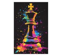 Puzzles pour Adolescents 75x50cm/1000pcs Puzzles pour Adultes Colorful Chess King Jeu Manuel Décoration pour La Maison pour Anniversaire, Noël 75x50cm/1000pcs