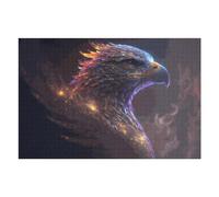 Puzzles pour Adolescents 75x50cm/1000pcs Puzzles pour Adultes Colorful Eagle Portrait Artwork Jeux Amusants De Puzzles Découpe De Précision Aide À Stimuler Le Cerveau 75x50cm/1000pcs