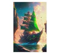 Puzzles pour Adolescents 75x50cm/1000pcs Puzzles pour Adultes Fantasy Ship in Mystic Light Jeux Relaxants pour S'amuser en Famille pour Un Anniversaire, Noël 75x50cm/1000pcs