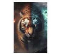 Puzzles pour Adolescents 75x50cm/1000pcs Puzzles pour Adultes Fire and Ice Tiger Jeu Familial Découpe De Précision pour Anniversaire, Noël 75x50cm/1000pcs