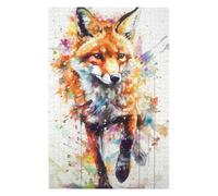Puzzles pour Adolescents 75x50cm/1000pcs Puzzles pour Adultes Fox Watercolor Jeux Amusants Décoration Idéale, Cadeaux Parfaits pour Toute La Famille 75x50cm/1000pcs