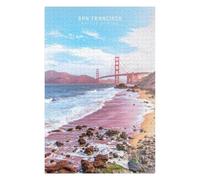 Puzzles pour Adolescents 75x50cm/1000pcs Puzzles pour Adultes Golden Gate Bridge, San Francisco-1 Jeux Relaxants pour S'amuser en Famille pour Un Anniversaire, Noël 75x50cm/1000pcs