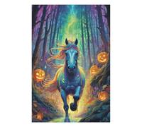 Puzzles pour Adolescents 75x50cm/1000pcs Puzzles pour Adultes Halloween Forest Unicorn Jeux Relaxants Améliore La Mémoire Cadeaux d'anniversaire Et Cadeaux Uniques 75x50cm/1000pcs
