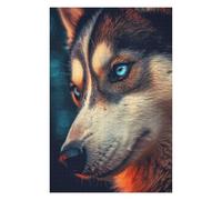 Puzzles pour Adolescents 75x50cm/1000pcs Puzzles pour Adultes Husky Closeup Face Jeux Amusants Décoration Idéale, Cadeaux Parfaits pour Toute La Famille 75x50cm/1000pcs