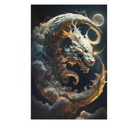 Puzzles pour Adolescents 75x50cm/1000pcs Puzzles pour Adultes Mythical Serpent Moonlit Sky Jeux Relaxants Améliore La Mémoire Cadeaux d'anniversaire Et Cadeaux Uniques 75x50cm/1000pcs