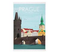 Puzzles pour Adolescents 75x50cm/1000pcs Puzzles pour Adultes Prague Jeux Amusants De Puzzles Découpe De Précision Aide À Stimuler Le Cerveau 75x50cm/1000pcs
