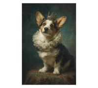 Puzzles pour Adolescents 75x50cm/1000pcs Puzzles pour Adultes Royal Corgi Portrait-2 Jeux De Bricolage Découpe De Précision Cadeaux Anti-Stress 75x50cm/1000pcs