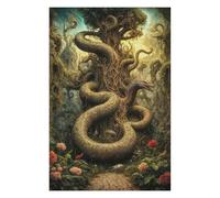 Puzzles pour Adolescents 75x50cm/1000pcs Puzzles pour Adultes Serpent Tree Guardian in Eden Garden Jeux Relaxants pour Améliorer La Mémoire Cadeaux d'anniversaire Uniques 75x50cm/1000pcs