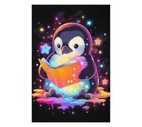 Puzzles pour Adolescents 75x50cm/1000pcs Puzzles pour Adultes Space Penguin Reading Book Jeux Amusants Décoration Idéale, Cadeaux Parfaits pour Toute La Famille 75x50cm/1000pcs