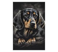 Puzzles pour Adolescents 75x50cm/1000pcs Puzzles pour Adultes Starry Night Dachshund Jeux Relaxants Améliore La Mémoire Cadeaux d'anniversaire Et Cadeaux Uniques 75x50cm/1000pcs