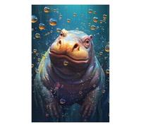 Puzzles pour Adolescents 75x50cm/1000pcs Puzzles pour Adultes Underwater Hippo Adventure-1 Jeux Relaxants pour S'amuser en Famille pour Un Anniversaire, Noël 75x50cm/1000pcs
